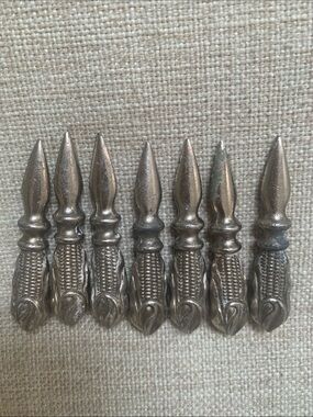 Vintage 4 Sets of Pewter Corn on the Cobb Holders Utinsels Silver Toned 7 total